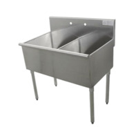 Advance Tabco 4-42-60 Square Corner Kitchen Sink 2-Compartments