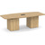 8' Classic Boat Shape Conference Table with Cube Base - Aspen