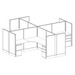 WEBBTYP7 - 53"H, 4-Pod, 6' x 6' Webb Typical - no power