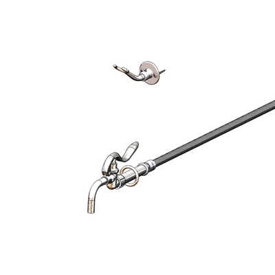 T&S Brass B-0102-BKT Pot & Glass Filler Plain End Curved Nozzle