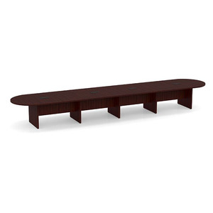 20ft Racetrack, slab base Conference Table: MAHOGANY 