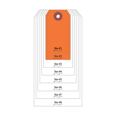 #2 Cardstock Tag - Orange