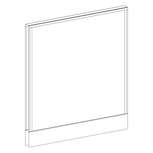 P3936 NON-POWER Webb Panel - 39"H x 36"W Aspen Fabric, Silver 