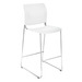3085 WHITE BARSTOOL SEAT AND BACK (NO FRAME, SEAT and BACK ONLY)