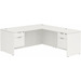 CLALD2047- Classic L-Shape Desk 71" W x 36" D with 42" Return and 2 Box/File Pedestals- White
