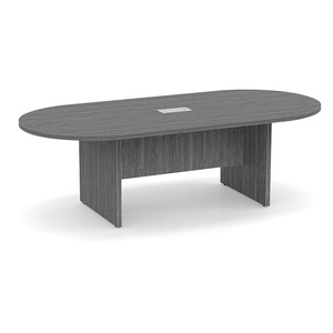8ft Racetrack, slab base Conference Table: NEWPORT GRAY