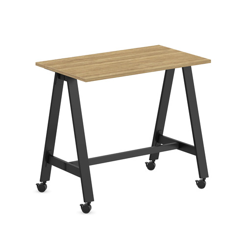 Signature Bistro Table 24" x 48" - Aspen with Black Legs