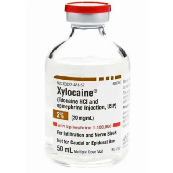 Xylocaine w/epi, Injection, 2%, 50 mL (25/pk) Vial NDC 63323048357