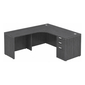 CLALD1014L Radius L-Shape Typical 71" X 72" Desk- Coastal Grey
