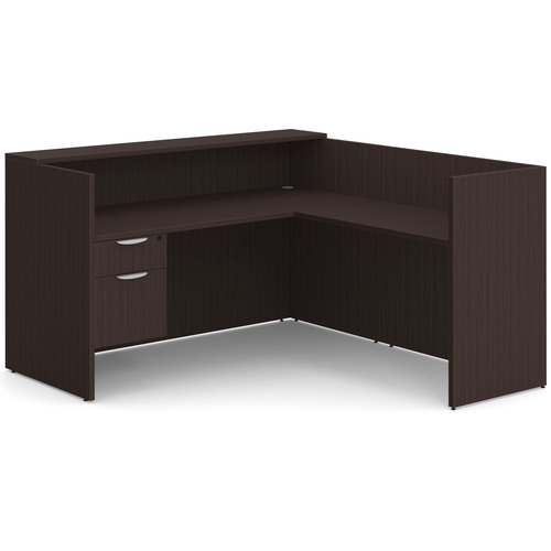 Source Office Furniture Classic Gallery Reception Desk with Reversible Return and Box/File