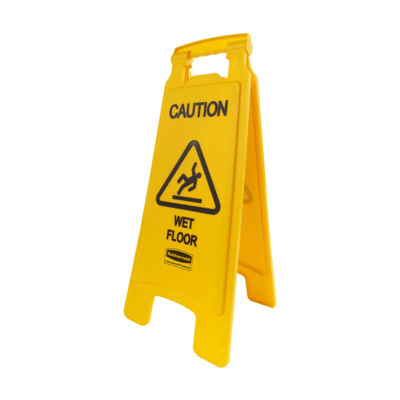 Caution Wet Floor Floor Sign - 11" x 25" - Plastic - English