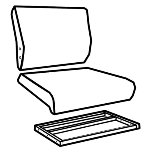 MEDICAL SEAT/BACK CUSHIONS ONLY BLACK 