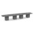 18' Classic Boat Shape Conference Table with Cube Base - Newport Gray