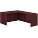 CLALD1033- Classic L-Shape Desk 60" W x 30" D with 47" Return and Box/File Pedestal- Mahogany