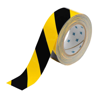 Floor Marking Tape - 2" x 100' - Black/Yellow