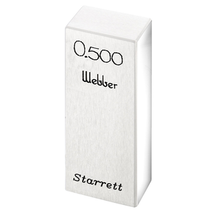 STARRETT RY .500 A1 Rect. Ceramic Gage Block - .500 In., Grade A1