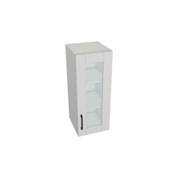 Hampton Pure White Box  Glass Door Wall Cabinet Kit - 12”x 30” X 13”
