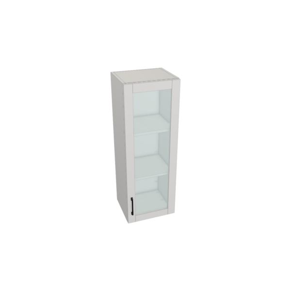 Providence Pure White Box Glass Door Wall Cabinet Kit - 15”x 42” X 13”