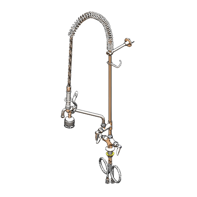 T&S Brass B-0113-ADF10-BR Pre-Rinse Unit Single Hole Deck Mount