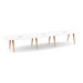 SIGBS4192N-WOOD - 16 ft. Boat Shape Signature Conference Table With Wood VA Legs