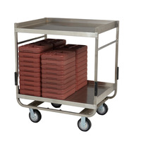 Cook's 39" x 29" Stainless Steel Tray Delivery Cart