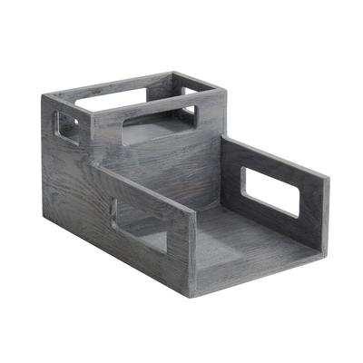 Cal-Mil 22068-83 2-compartment Ashwood Plate & Napkin Holder
