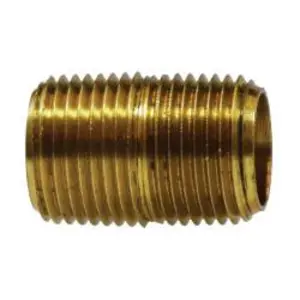 Close Nipple, 3/4-in MNPTF x 3/4-in MNPTF, 1.31 in, Brass