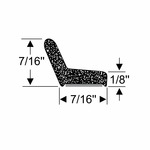 7/16" L-Profile Sponge Rubber w/Peel-N-Stick