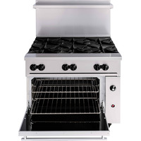 Vulcan 36S-6B 36" 6-Burner Range w/Standard Oven