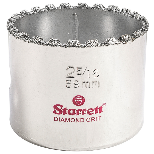 STARRETT KD0256-N 2-5/16'' (59mm) Diamond Grit Hole Saw