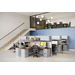 P6724 NON-POWER Webb Panel - 67"H x 24"W Aspen Fabric, Silver