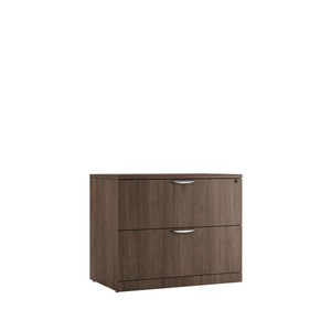 PL112 35"w 2 DRAWER LATERAL FILE- MODERN WALNUT