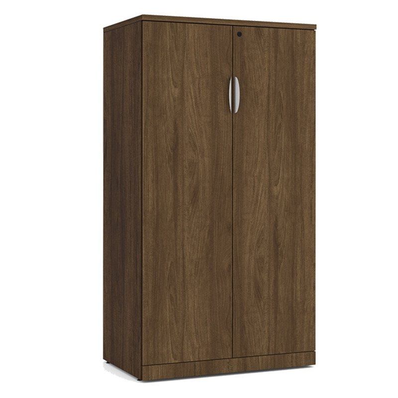 PL151 TWO DOOR 65"H STORAGE CABINET- Modern Walnut