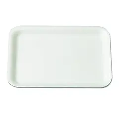 2S 5.75 X 8.25 X .625 WHITE FOAM TRAY, 500/CS