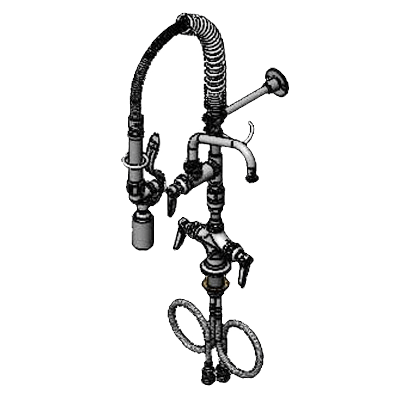 T&S Brass MPY-2DLV-06-CR Mini Pre-Rinse Unit Single Hole Deck Mount