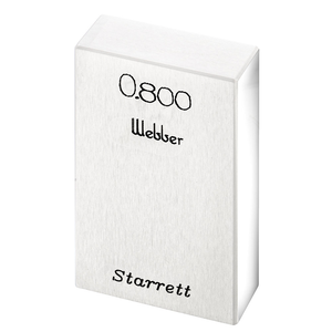 STARRETT RY .800 A1 Rect. Ceramic Gage Block - .800 In., Grade A1