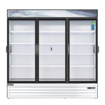 Everest EMSGR69C Reach-In Merchandising Refrigerator 3 Glass Doors, 115v, NSF - 71 cu. ft.