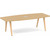 8' Signature Boat Shape Conference Table - Aspen Top, Silver Mount, Natural Oak Wooden Legs