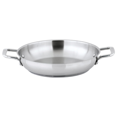 Winco SSOP-11 11" Dia. X 2-1/8"H Induction Omelet Pan