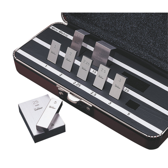 STARRETT RS 9. MA1 9 Pc. Rect. High-Grade Steel Gage Block Set, Grade A1