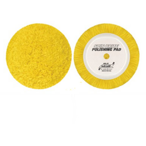 Yellow Spin Brite 4-Ply Polishing Pads with Loop Backing