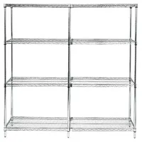 Quantum WR74-2436C Wire Shelving Starter Kit, 36"W x 24"D x 74"H, 600 ‐ 800 lb.