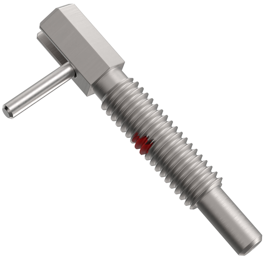 Carr Lane CL-10-LHRP Hand-Retractable Plunger, L-Handle, Long Stroke (Locking Type) - Steel