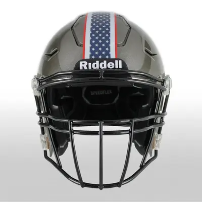 alliance of american football helmet stripes Iowa Hawkeyes Stars and Revolution Speed Mini point chinstrap Dallas Cowboys' patriotic helmets for