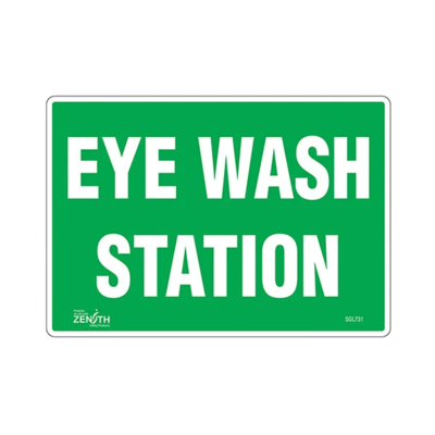 Eye Wash Station Sign - 10" x 7" - Vinyl - English