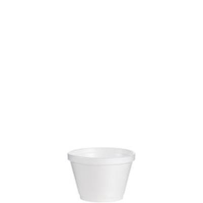Dart 6 oz Round Squat Foam Food Containers