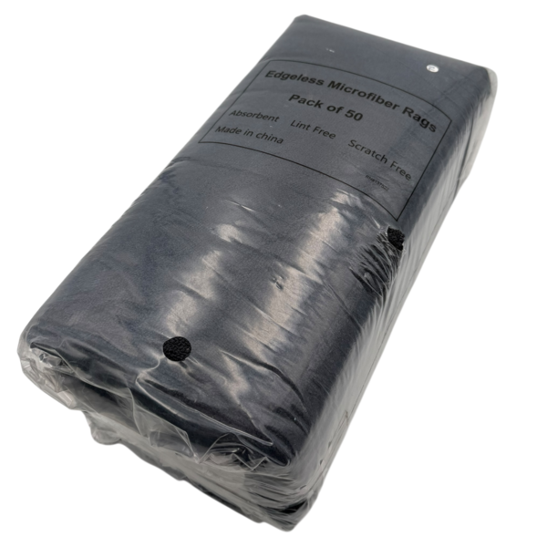 Black Edgeless General Purpose Microfiber Towels