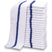 FSE 373-1009 Blue Center Line Stripe Towels (Dozen)