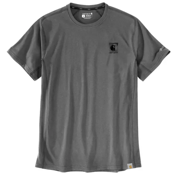 CARHARTT 107283 - Mens Force Relaxed Logo T-Shirt - Carbon Heather