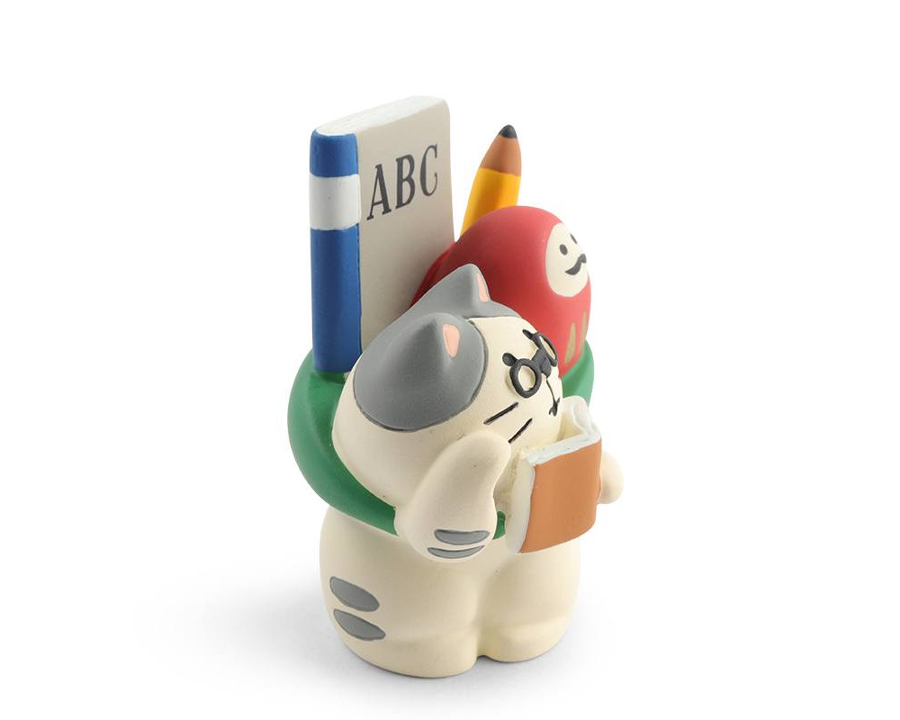 Figurine Cat Daruma Academic